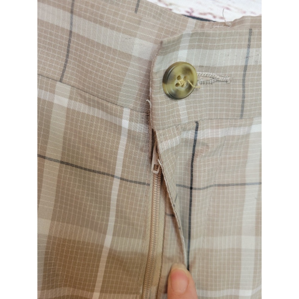 PGA Tour Golf Shorts Plaid Performance Classic Fit Activewear Beige Tan Mens 34 - Picture 8 of 10